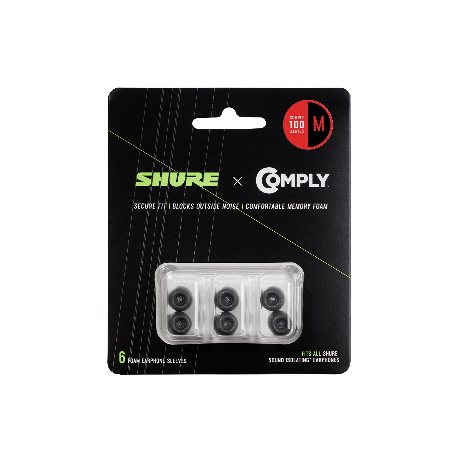 Photos - Cable (video, audio, USB) Shure EACYF1-6M 6 Pack 100 Series Large Foam Sleeves for Earphones 
